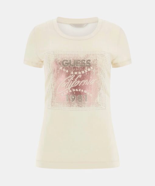 Alternative view of GUESS-SS CN G LOGO TEE (W4YI24J1314-G1E0)-CREME-BRULEE
