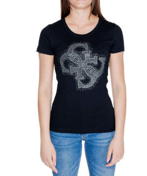 GUESS-SS RN 4G LOGO TEE (W4YI37J1314-JBLK)-JET-BLACK