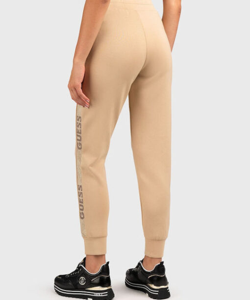 Alternative view of GUESS-STUDS LOGO SWEATPANTS (W4YB40KBYE2-G1L7)-FOAMY-TAUPE