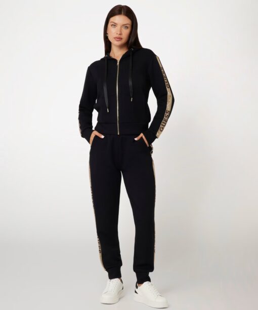 Alternative view of GUESS-STUDS LOGO SWEATPANTS (W4YB40KBYE2-JBLK)-JET-BLACK