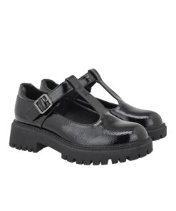 SEVEN (T172B5402028)-BLACK WRINKLE PATENT