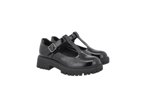 SEVEN (T172B5402028)-BLACK WRINKLE PATENT