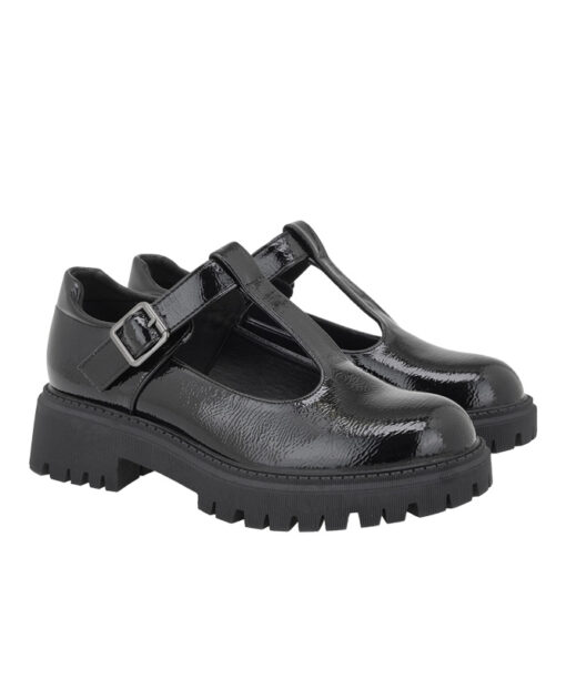 SEVEN (T172B5402028)-BLACK WRINKLE PATENT