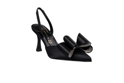 ENVIE-BOW SATIN PUMPS (E02-20863-34)-BLACK