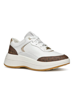 GEOX-D SPHERICA ECUB-3 D (D46WTD-08504-C0356)-WHITE-DK BROWN