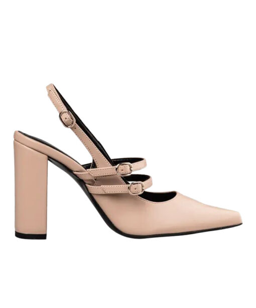 Alternative view of ENVIE-SLINGBACK PUMPS (E02-20878-90)-NUDE