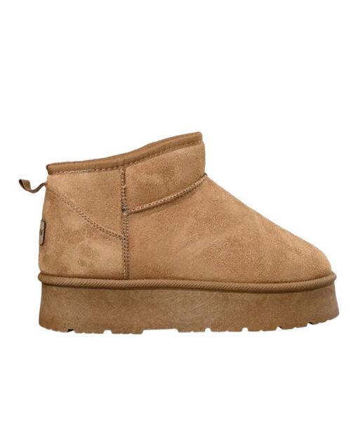 Alternative view of MISS NV-FAUX SHEARLING BOOTIES (S41-20479-26)-CAMEL