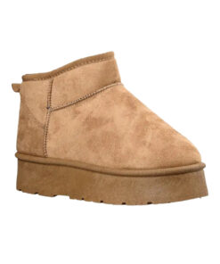 MISS NV-FAUX SHEARLING BOOTIES (S41-20479-26)-CAMEL