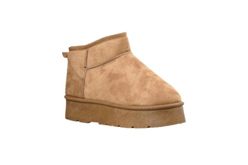 MISS NV-FAUX SHEARLING BOOTIES (S41-20479-26)-CAMEL