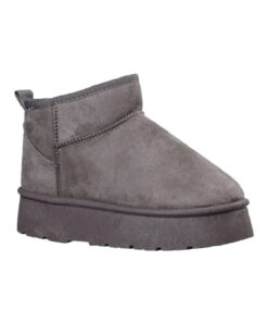 MISS NV-FAUX SHEARLING BOOTIES (S41-20479-23)-GREY