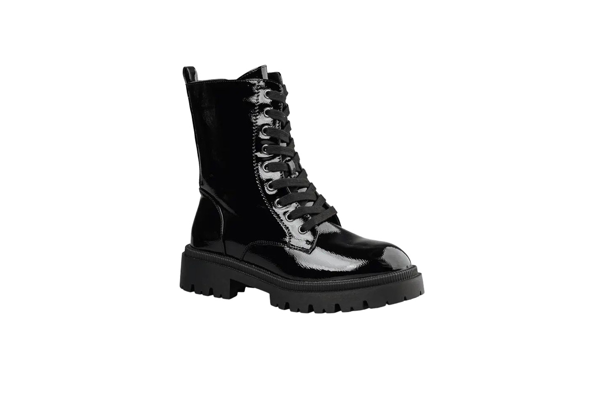 MISS NV-COMBAT BOOTS (V57-20384-34)-BLACK