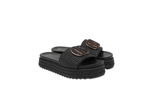 EXE (U421A2233H23)-BLACK-RAFFIA