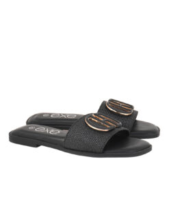 EXE (U421A7391H23)-BLACK-RAFFIA