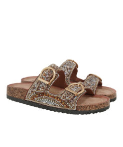 EXE (U477B39123D0)-CAMEL BRONZE-CLEAR STRASS