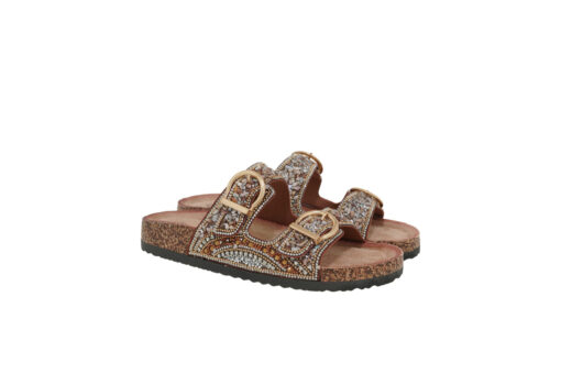 EXE (U477B39123D0)-CAMEL BRONZE-CLEAR STRASS