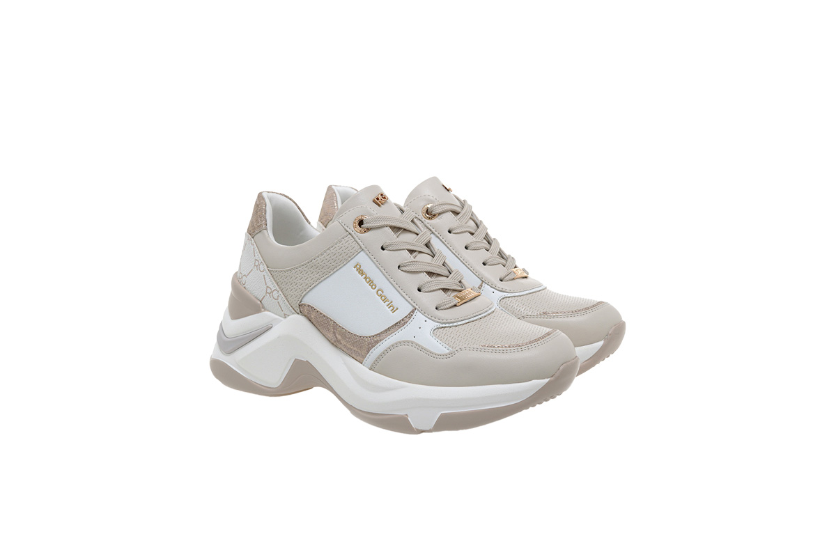 RENATO GARINI (U119R162471Z)-WHITE STAMP LT GREY GOLD