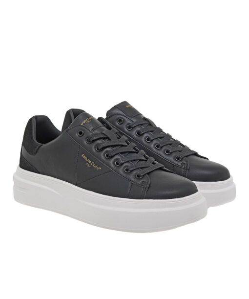 RENATO GARINI-DAVE-1 (U5700011373F)-BLACK-BLACK SUEDE-WHITE OUTSOLE