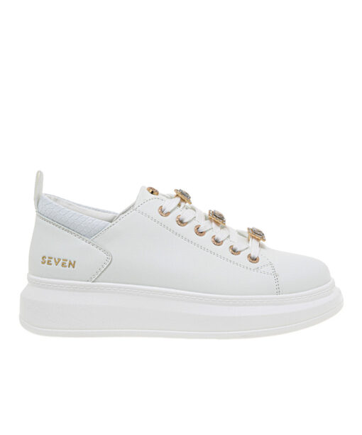 Alternative view of SEVEN (U119R22523F8)-WHITE RECTANGULAR LT GOLD