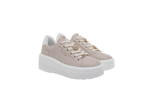 SEVEN (U119R81232I5)-LT BEIGE CANVAS-WHITE