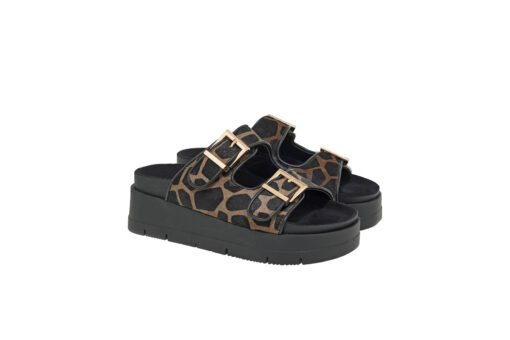 SEVEN (U419A82838C6)-BLACK TAUPE GIRAFFE PONY