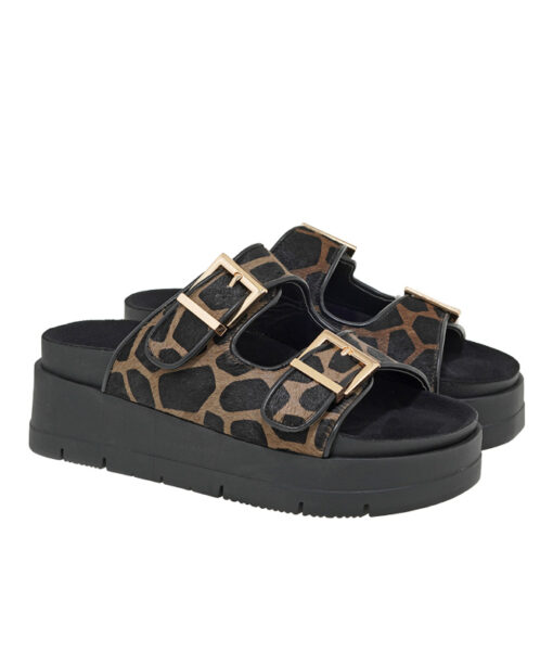 SEVEN (U419A82838C6)-BLACK TAUPE GIRAFFE PONY