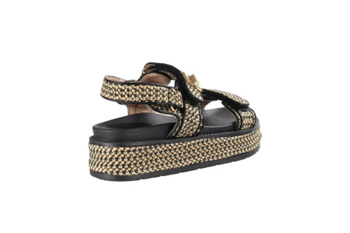 SEVEN (U420A701316M)-BLACK-BEIGE-RAFFIA - Image 3