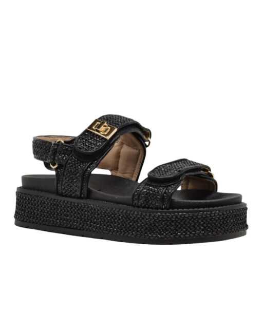 SEVEN (U420A701366G)-BLACK RAFFIA