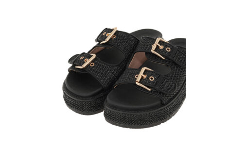 SEVEN (U420A822366G)-BLACK-RAFFIA - Image 3
