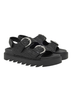 SEVEN (U427A946266G)-BLACK RAFFIA