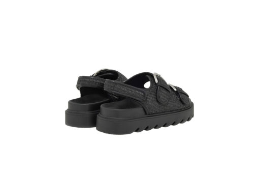 SEVEN (U427A946266G)-BLACK RAFFIA - Image 2