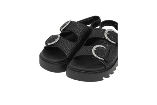 SEVEN (U427A946266G)-BLACK RAFFIA - Image 3