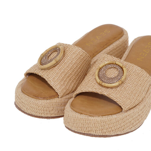 SEVEN (U439W2555284)-BEIGE RAFFIA - Image 3