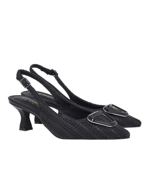 SEVEN (U439W295366G)-BLACK-RAFFIA