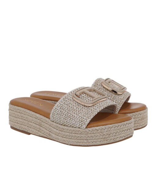 SEVEN (U439W8323284)-TAUPE RAFFIA