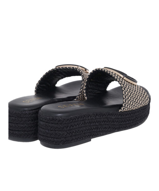 Alternative view of SEVEN (U439W832398S)-BLACK-BEIGE RAFFIA