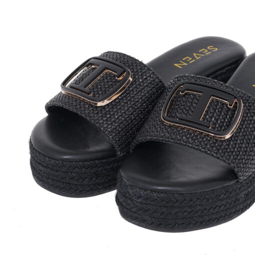 SEVEN (U439W8323H23)-BLACK RAFFIA - Image 3