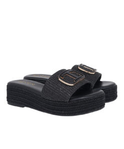 SEVEN (U439W8323H23)-BLACK RAFFIA