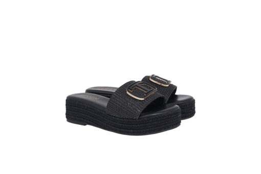 SEVEN (U439W8323H23)-BLACK RAFFIA