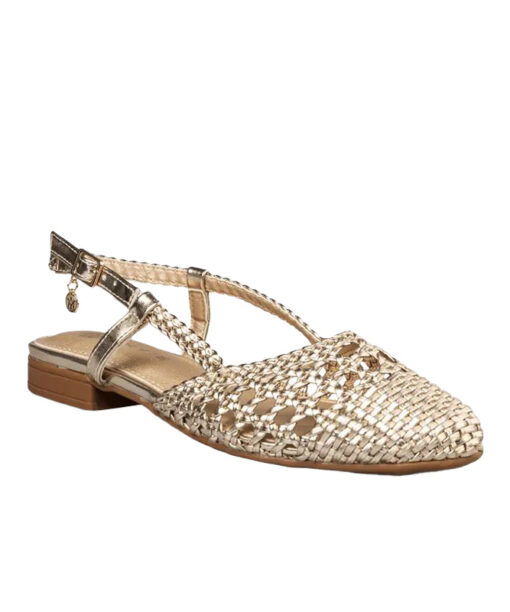 ENVIE SHOES-SLINGBACK BALLET FLATS (E96-21521-59)-GOLD