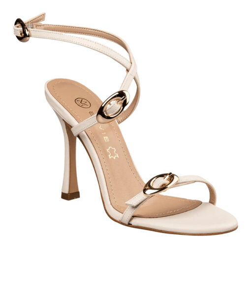 ENVIE-BUCKLE STRAP STILETTOS (E02-21820-199)-VANILLA