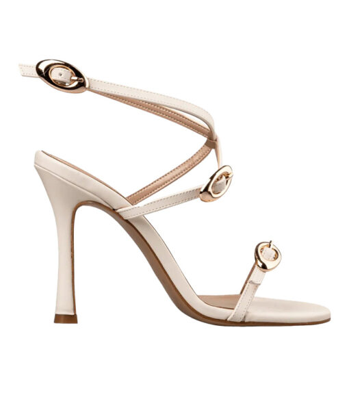 Alternative view of ENVIE-BUCKLE STRAP STILETTOS (E02-21820-199)-VANILLA