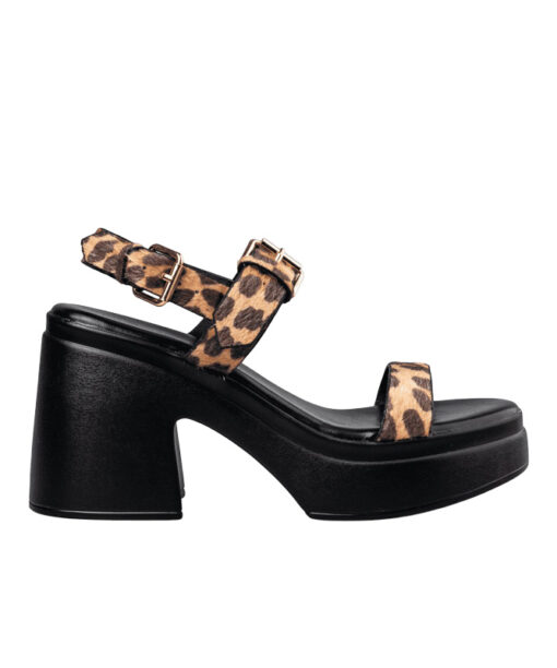 Alternative view of ENVIE-CHUNKY SANDALS (E22-21215-97)-LEOPAR