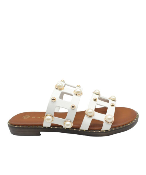 Alternative view of ENVIE SHOES-FLAT SANDALS (E96-21353-33)-WHITE