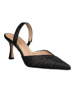 ENVIE-RAFFIA-EFFECT SLINGBACK PUMPS (E02-21738-34)-BLACK