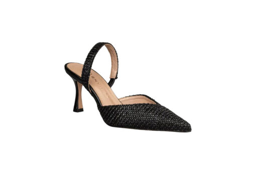 ENVIE-RAFFIA-EFFECT SLINGBACK PUMPS (E02-21738-34)-BLACK