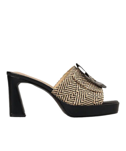 Alternative view of ENVIE SHOES-BLOCK HEEL MULES (E15-21091-34)-BLACK