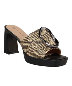 ENVIE SHOES-BLOCK HEEL MULES (E15-21091-34)-BLACK