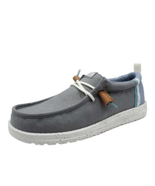 HEY DUDE-WALLY CRAFT LINEN (43086-1UI)-MONUMENT-GREY