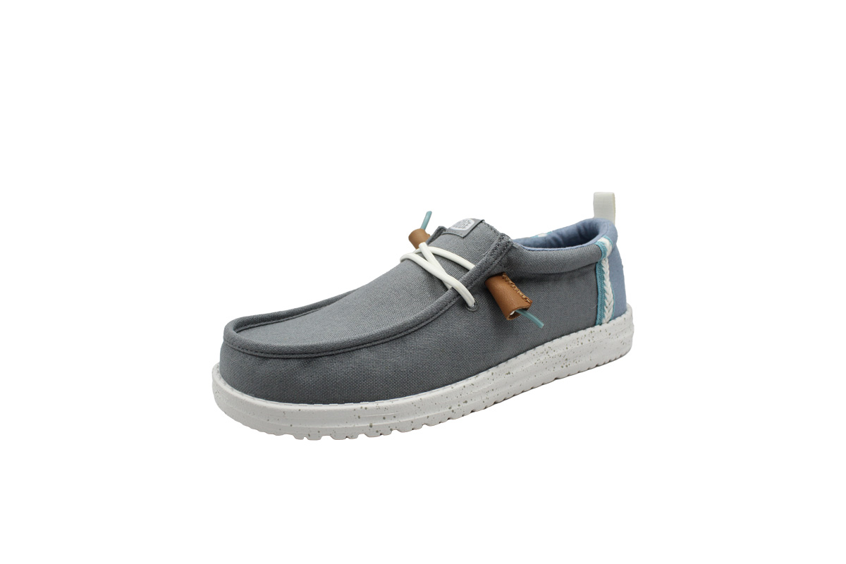 HEY DUDE-WALLY CRAFT LINEN (43086-1UI)-MONUMENT-GREY