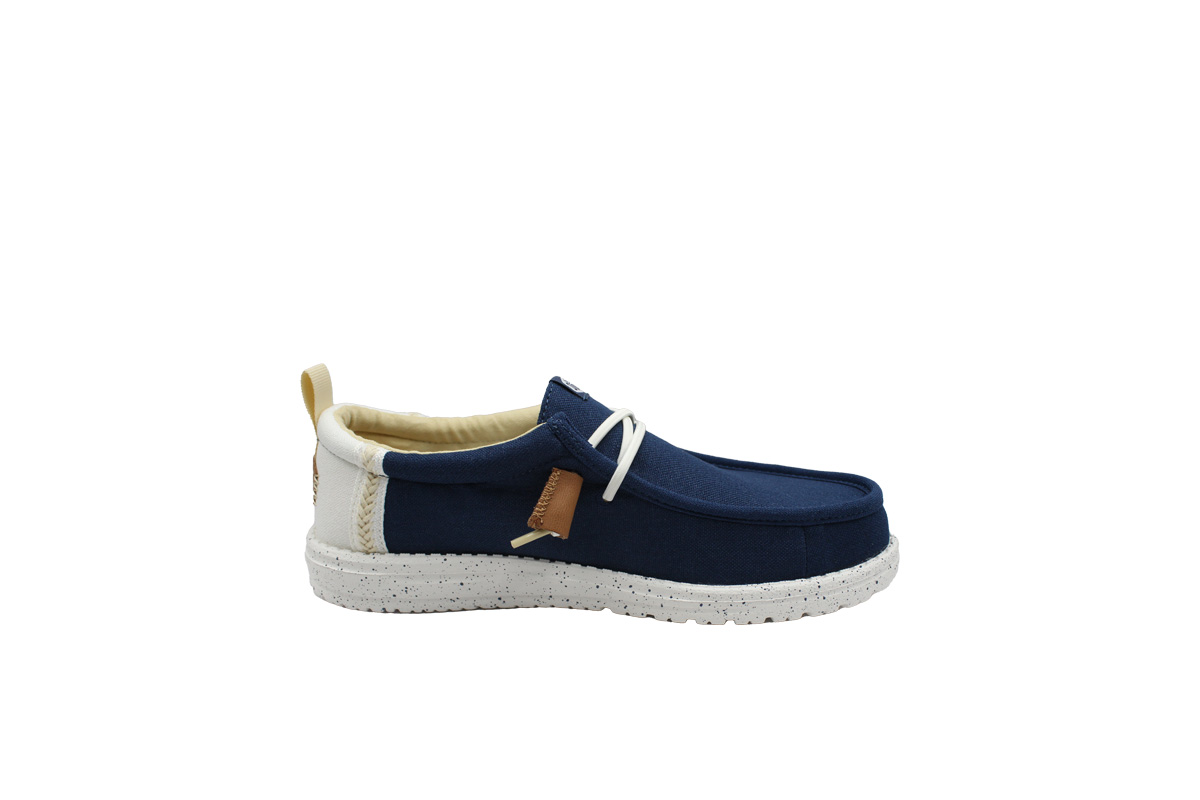 HEY DUDE-WALLY CRAFT LINEN (43086-4UA)-SARGASSO-BLUE-WHITE - Image 3